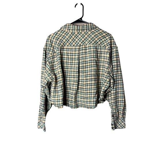 BDG Cropped Flannel Button Down Shirt Size Small - Picture 6 of 6